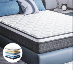 Skyday Queen Mattress, 12 Inch Cooling Queen Size Mattresses in A Box, Gel Memory Foam Hybrid Mattress for Motion Isolation, Pressure Relief,Medium Fi