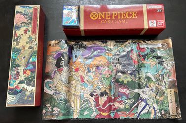 One Piece 1st Anniversary set playmat & sleeves (NO CARDS)
