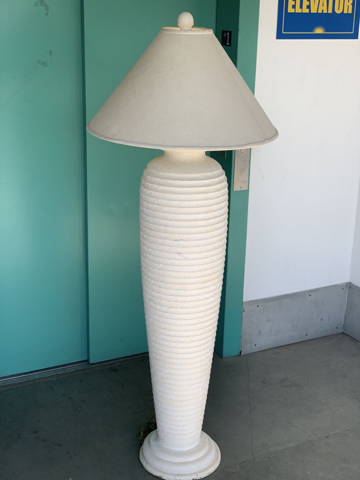 Vintage Post Modern Plaster Floor Lamp