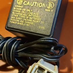 Power Wheels C-12150 12 volt type H Power cord charger. pu/ E, W or N