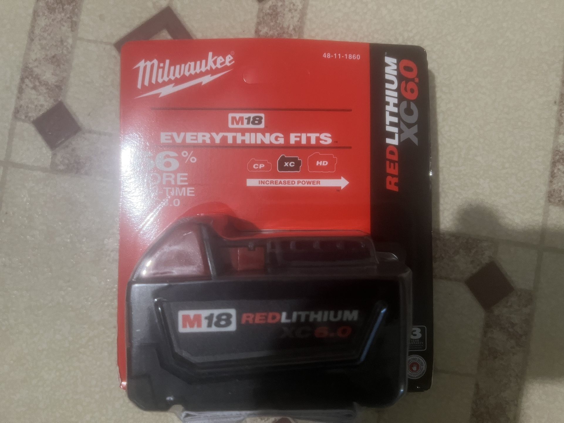 Milwaukee M18 6 Ah Battery Brandnew