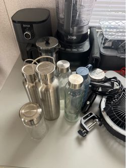 Glass and stainless steel bottles