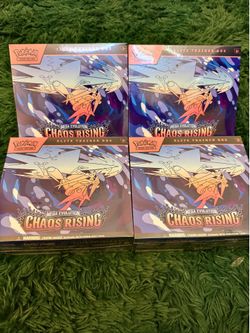 4 Pokemon Chaos Rising Elite Trainer Box