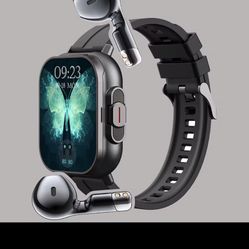 Smart Watch With Ear Buds