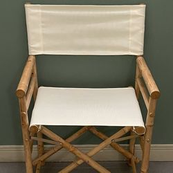 NEW!! FOLDING BAMBOO DIRECTORS CHAIR - posted price is firm.