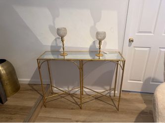 Entry table gold mirror