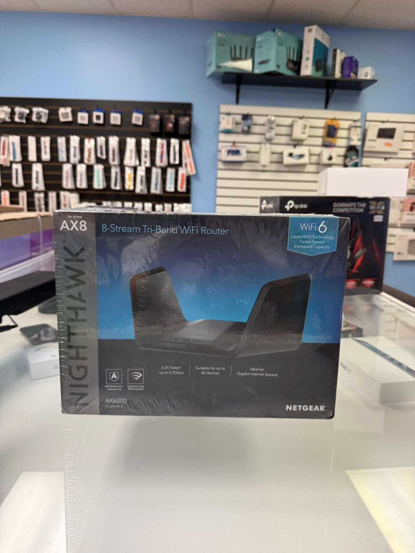 Netgear Nighthawk AX8 Tri-Band 8-Stream AX6200 WiFi 6 Router New Sealed 