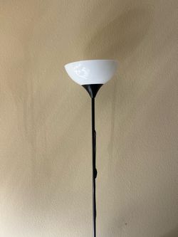 Modern Black Torchiere Floor Lamp – Tall Standing Lamp – Great Condition