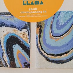 Mondo Llama Geode Canvas Painting Diy Art Kit