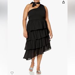 NWT City Chic DRESS TIER DESIRE Black Dress Sz-Large-20