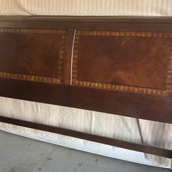 Beautiful Wood Sleigh Bed Frame-Cal-King