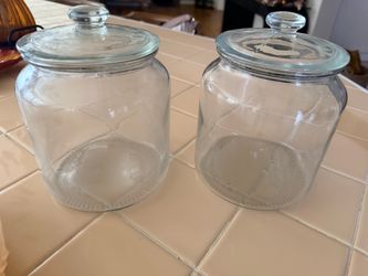 Ikea 64 oz Large Glass Jars with Lids – Set of 2