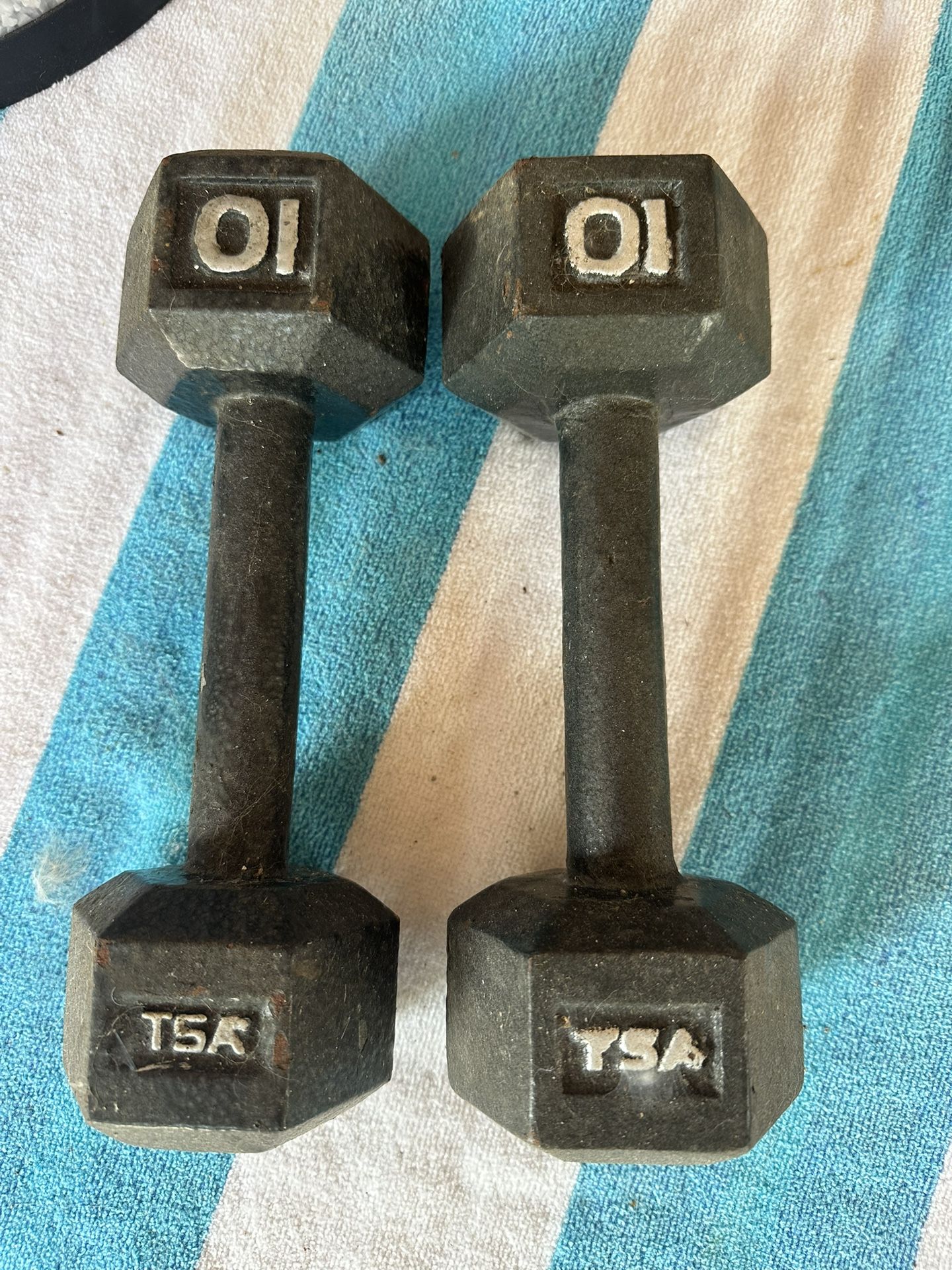 Set Of 10 Lbs Dumbbells (mancuernas)