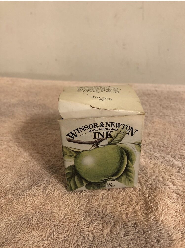 Vintage Windsor & Newton Ink Apple Green #961 Made In England NOS