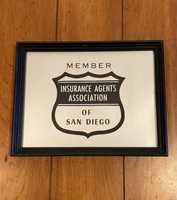 1940s-1950s Insurance Association Framed