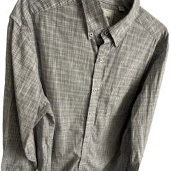 Long Sleeve Men’s Large Button Down Collar Plaid Shirt Business Casual 