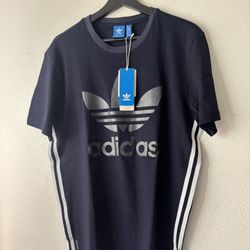 Adidas originals tokyo tee indigo t-shirt in blue size medium