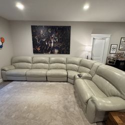 Modular Leather Lounge Sectional