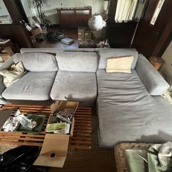 Crate and Barrel sectional couch 