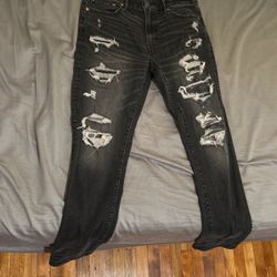 Black Ripped American Eagle Jeans 32 X 32