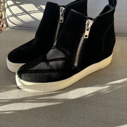 Women’s Steve Madden Suede Wedge Sneakers - Size 8