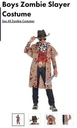 ZOMBIE SLAYER COSTUME SIZE 8-10 YEARS OLD