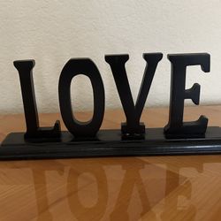 Wooden Sign “LOVE “ (13”x2,5”x5,5”) Like New