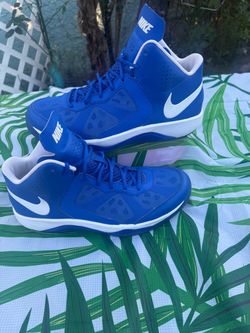 Nike High-Top Basketball Sneakers Blue White