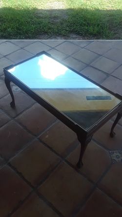 Antique brown wood table