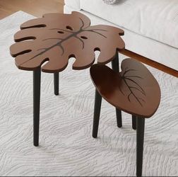 Brand New Leaf Nesting Tables Set of 2