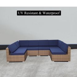 12Pack Outdoor Cushion Covers for Patio Furniture Replacement Waterproof Patio Sofa Cushion Slipcovers w