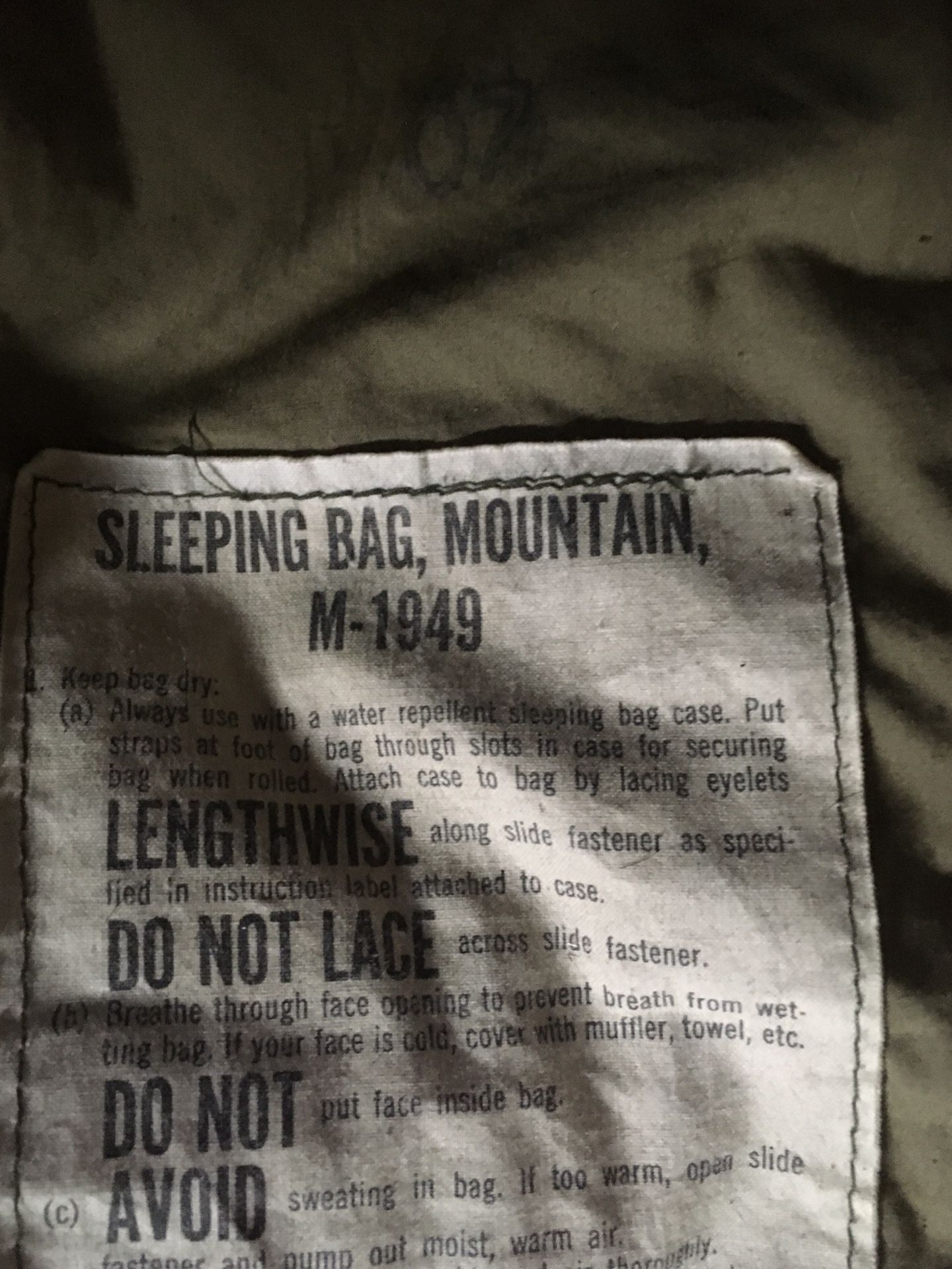 Sleeping Bag-Army Surplus M-1949