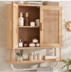 Storage Cabinet with Towel Bar