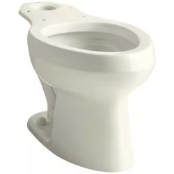 Inbox New KOHLER Wellworth Pressure Lite Elongated Toilet Bowl Only in Biscuit