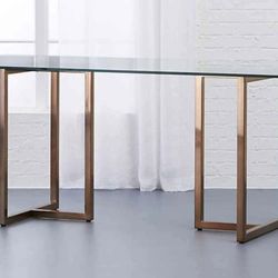 CB2 Glass Top Dining table