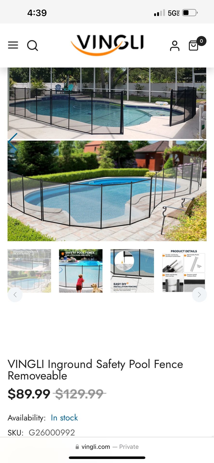 Vingli Swimming Pool Fence for Sale in Inglewood, CA - OfferUp