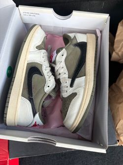 Travis Scott Jordan 1s Olive size 13c kids boys girls