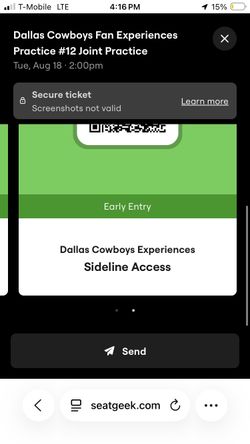 2 cowboys and rams joint practice tickets for traning august 18th