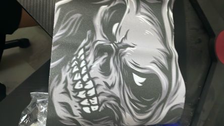 Skeleton skateboard grip tape
