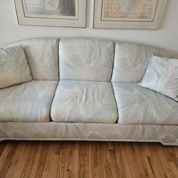 Watercolor Sofa & Loveseat.  Arm Covers W Pillows