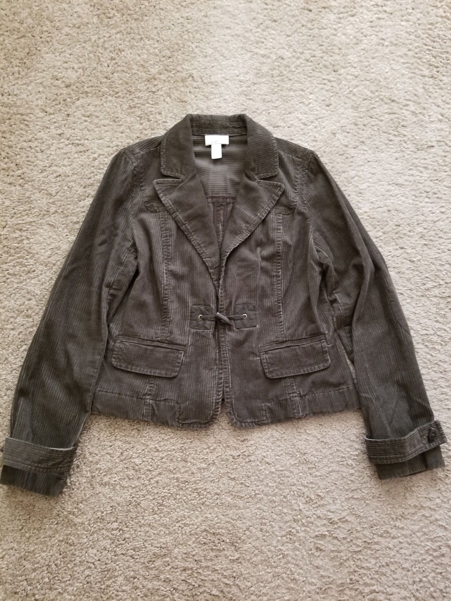 Ann Taylor Green Cord Jacket