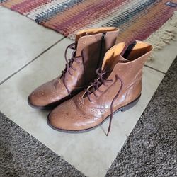 Brown Western Style Ankle Boots