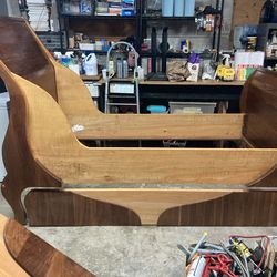 Sleigh bed frame with trundle twin sized