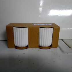 Decorative White Ceramic Candle Holders 