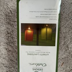 Red Party Outdoor Lanterns X6