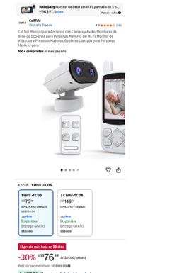 CallToU Senior Monitor with Camera and Audio, Two-Way Baby Monitor for the Elderly (No Wi-Fi Required), Video Monitor for Seniors, Senior Call Button