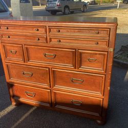 Dresser, Cherry, 9 Dovetail Drawers, Brass Pull Knobs, Delivery