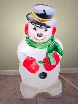 1999 Grand Venture Blow Mold Snowman - Lighted - Original Wiring Tested Works