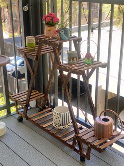 6 Tier Wood Plant Stand