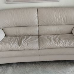 Leather Sofa 83" Long.  Made In Italy